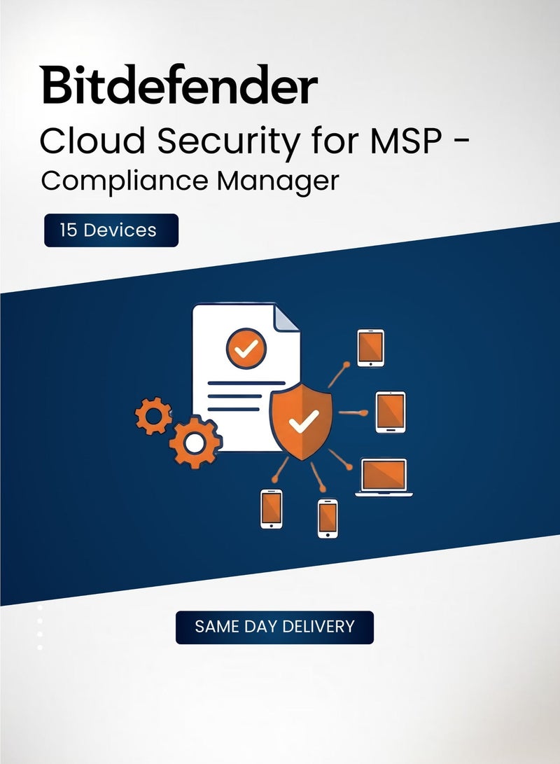 Bitdefender Cloud Security for MSP – Compliance Manager 15 Devices for 1 Year | Digital License | SAME DAY DELIVERY